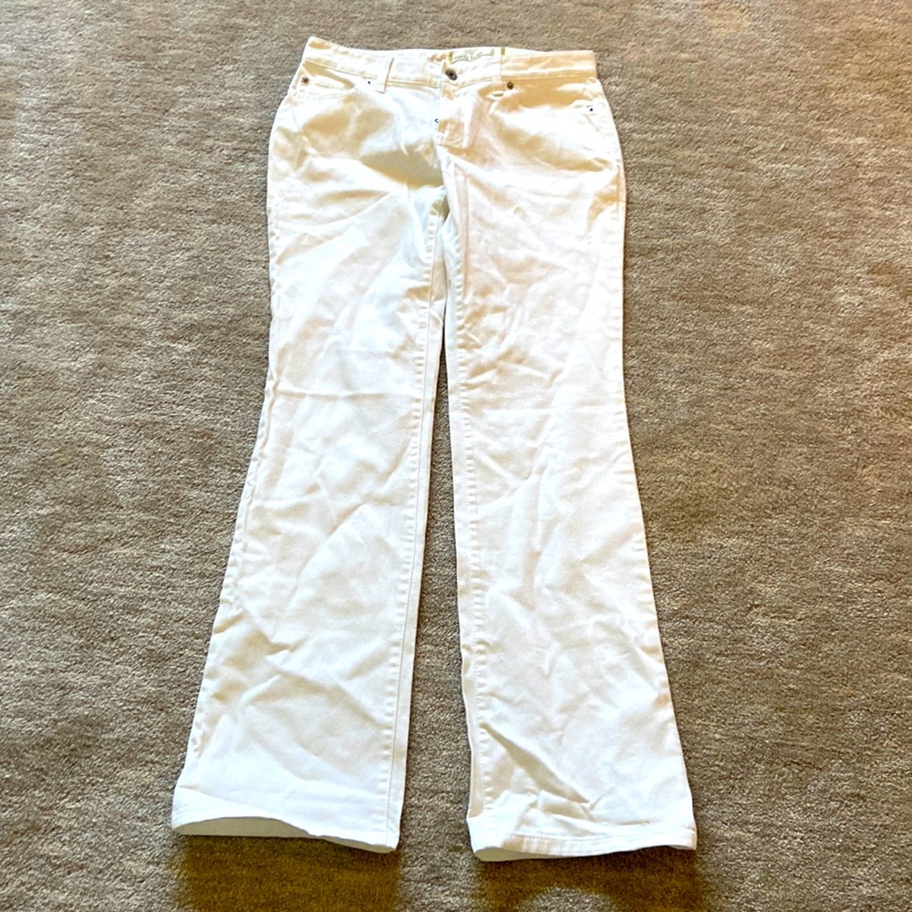 NWT Loft Curvy boot cut jeans, white, size 4